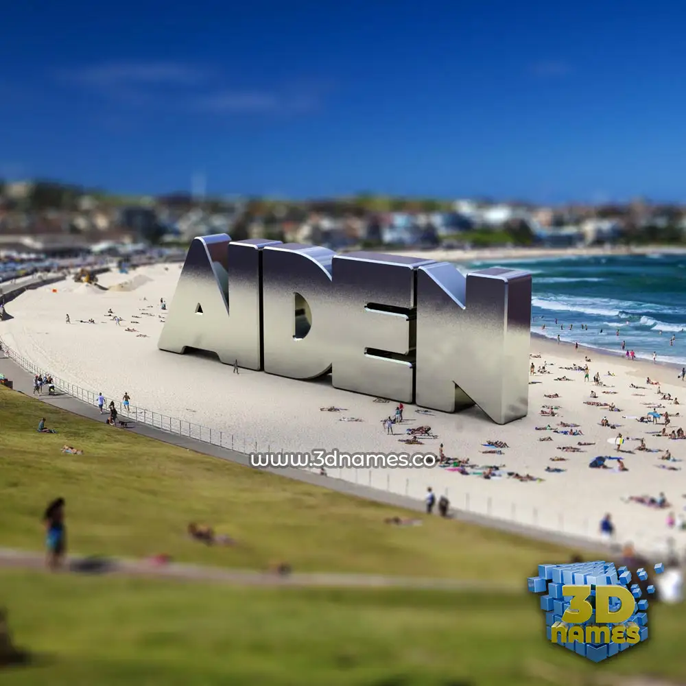 aiden in Bondi Beach style - 3D name wallpaper