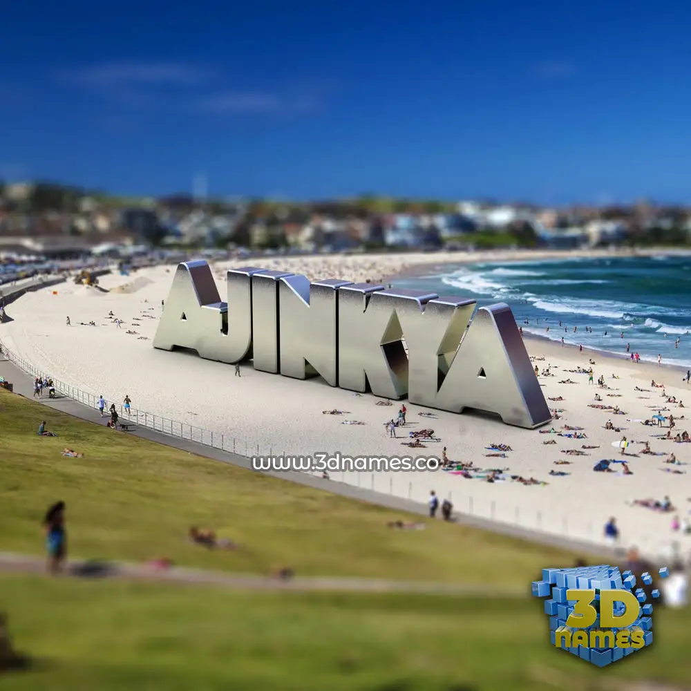 ajinkya in Bondi Beach style - 3D name wallpaper
