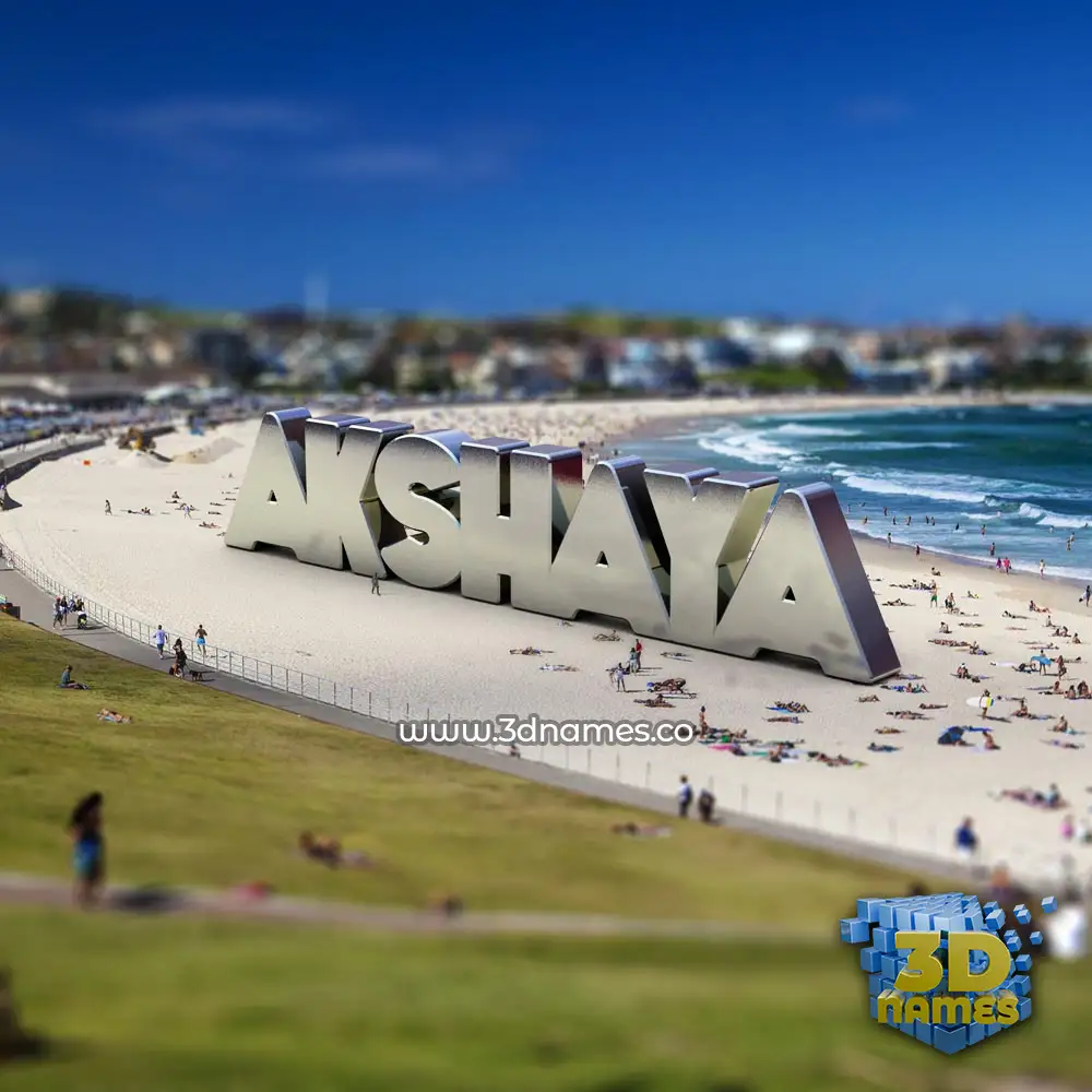 akshaya in Bondi Beach style - 3D name wallpaper