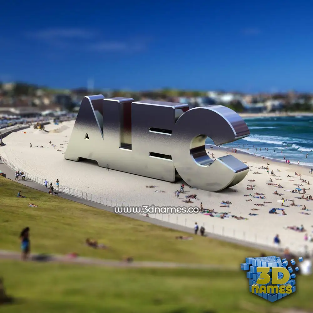 alec in Bondi Beach style - 3D name wallpaper