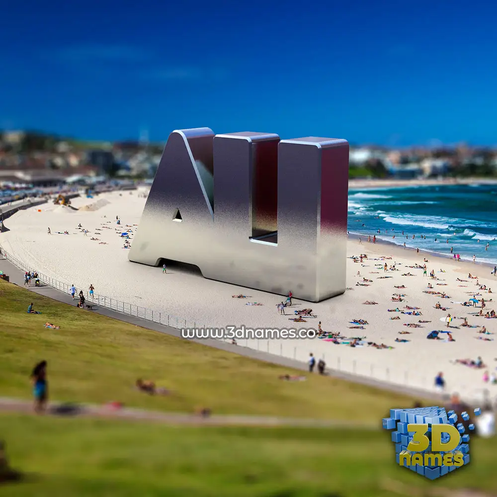 ali in Bondi Beach style - 3D name wallpaper