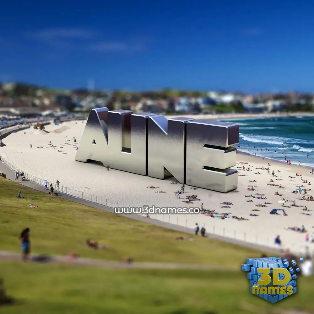 aline in Bondi Beach style - 3D name wallpaper