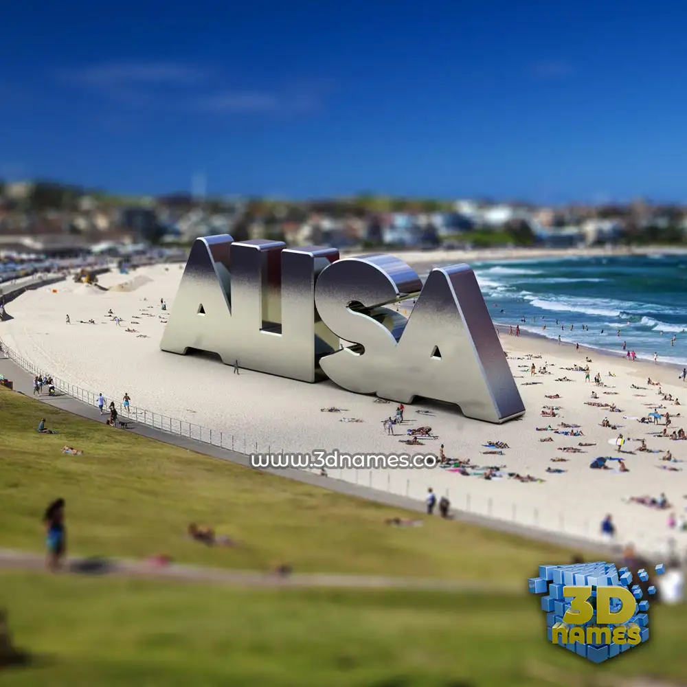 alisa in Bondi Beach style - 3D name wallpaper