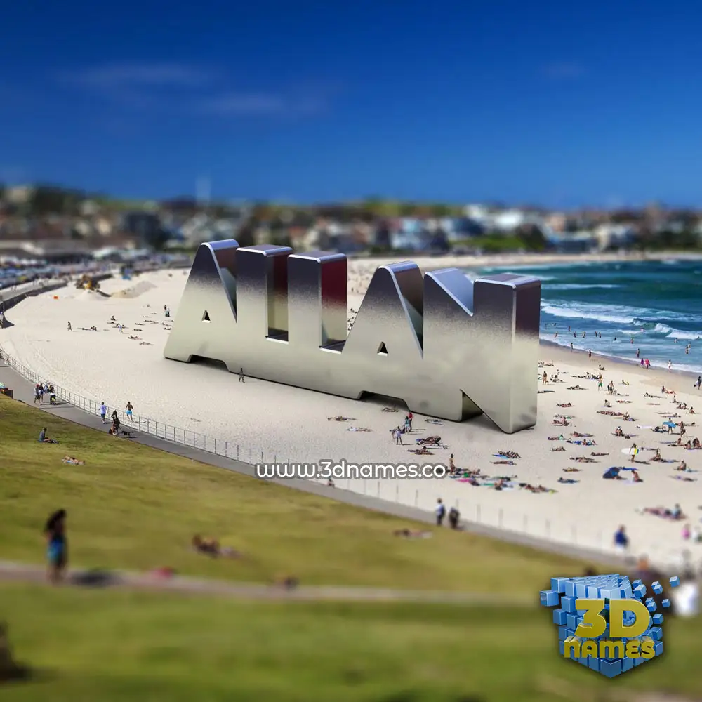 allan in Bondi Beach style - 3D name wallpaper