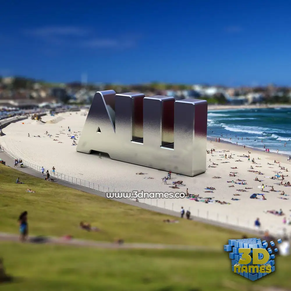 alli in Bondi Beach style - 3D name wallpaper