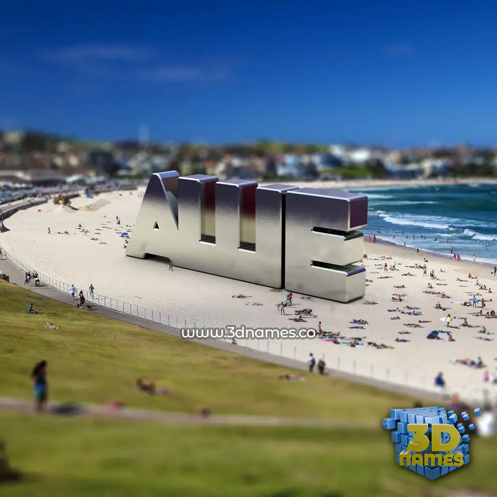 allie in Bondi Beach style - 3D name wallpaper