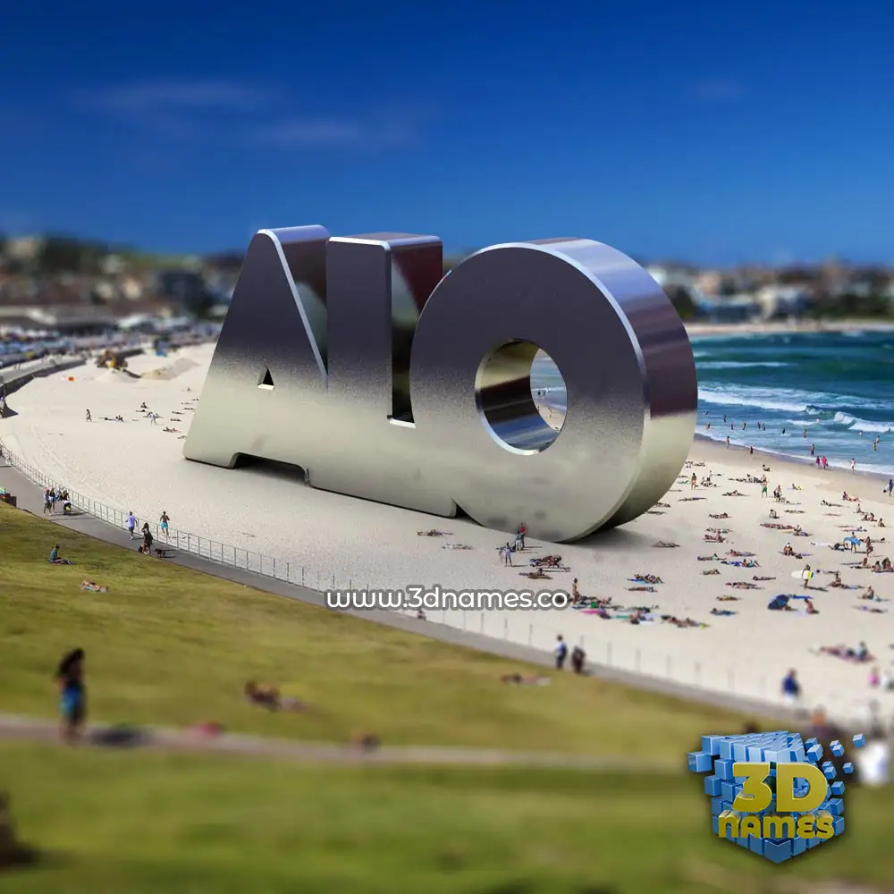 alo in Bondi Beach style - 3D name wallpaper