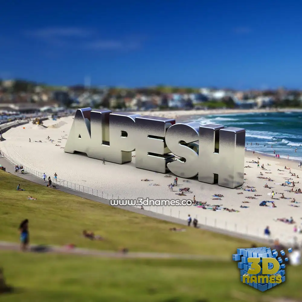 alpesh in Bondi Beach style - 3D name wallpaper