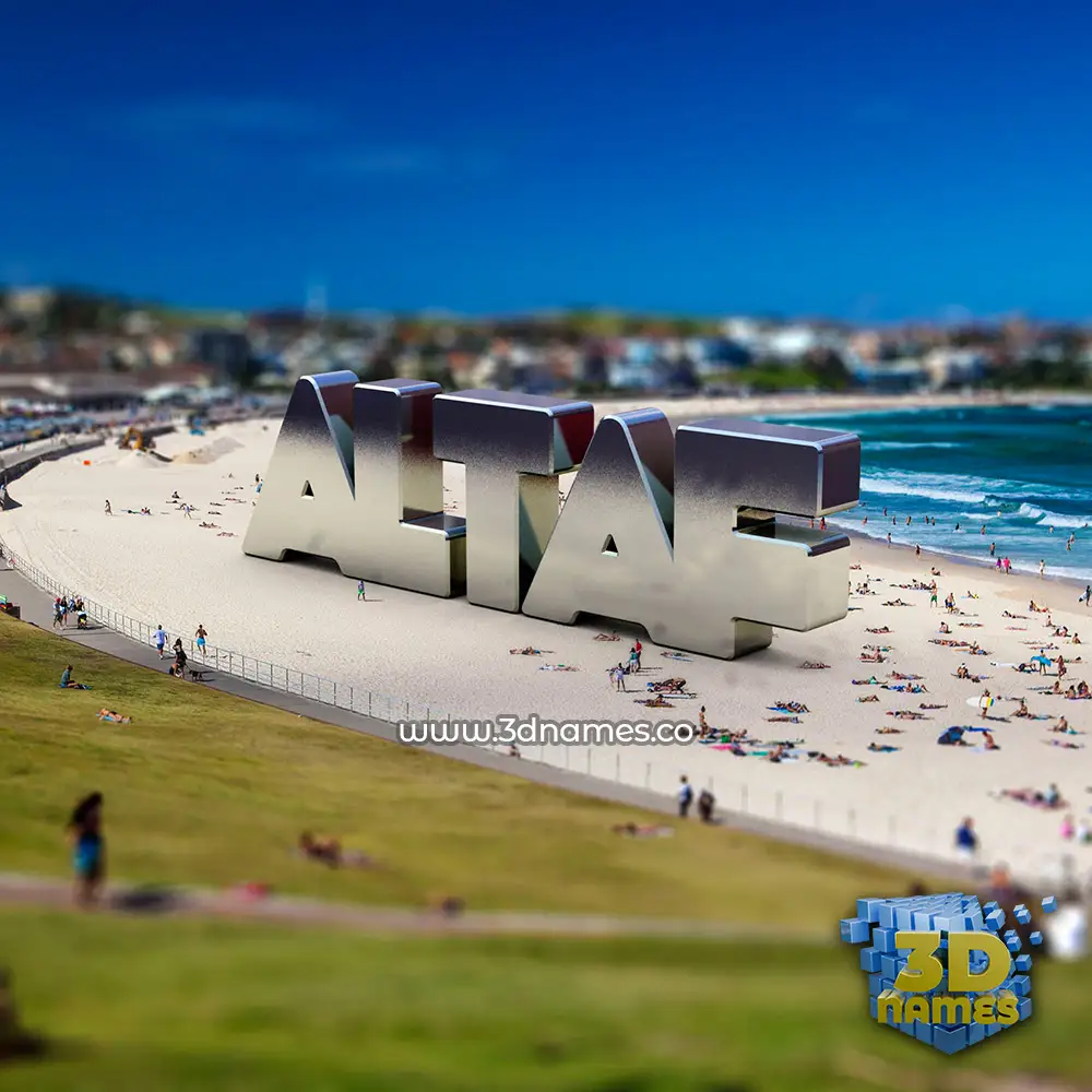 altaf in Bondi Beach style - 3D name wallpaper