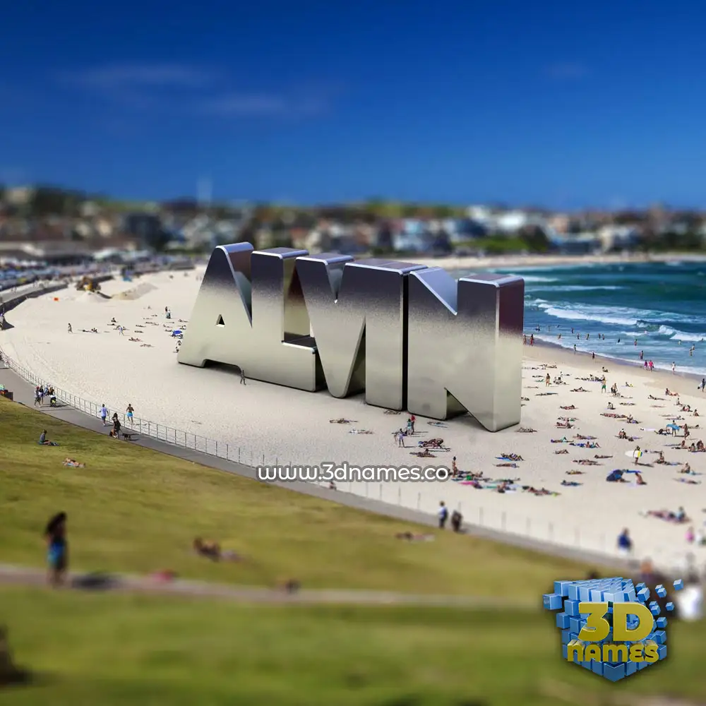alvin in Bondi Beach style - 3D name wallpaper