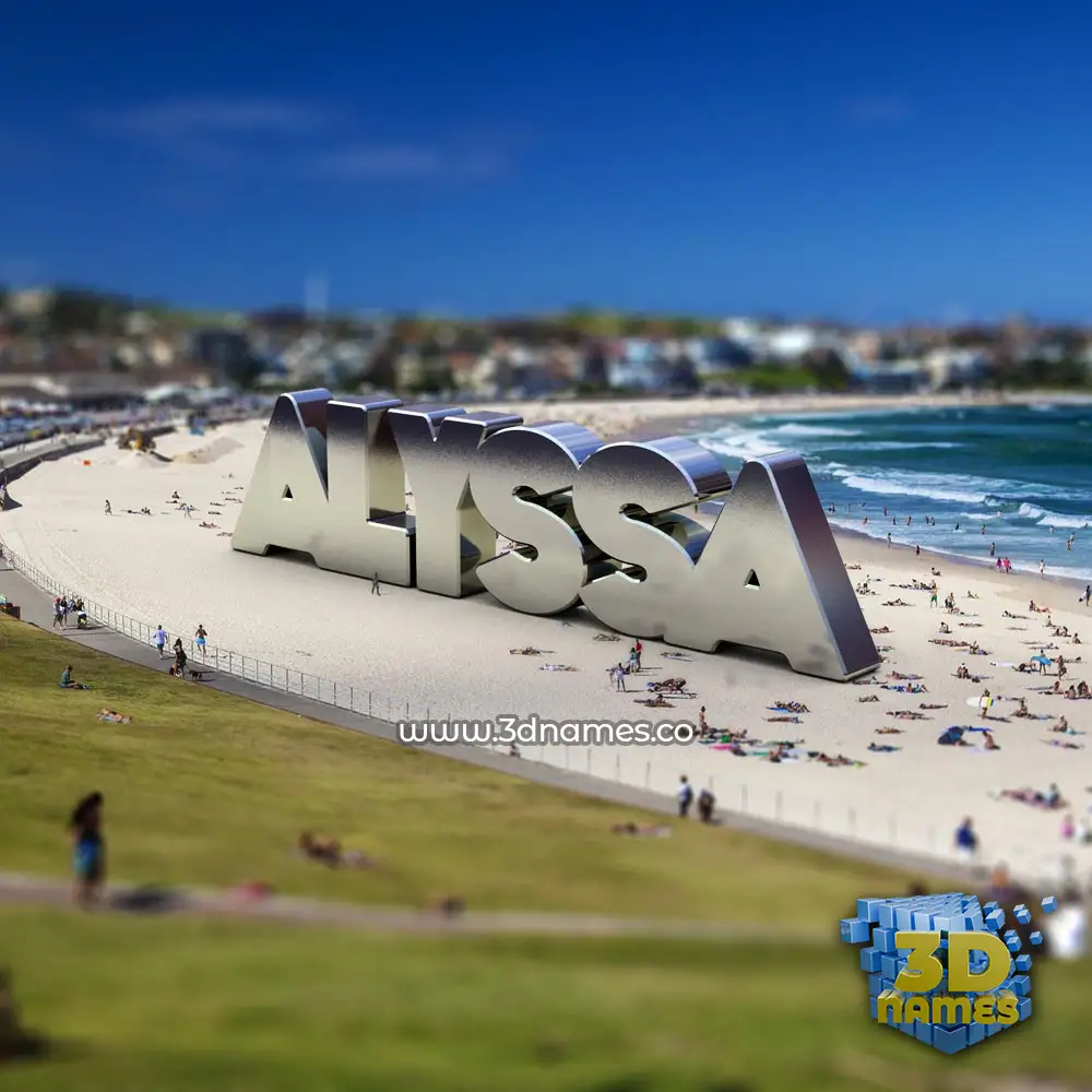 alyssa in Bondi Beach style - 3D name wallpaper