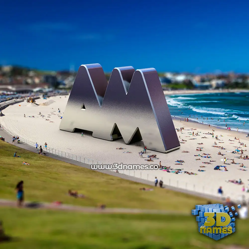 am in Bondi Beach style - 3D name wallpaper