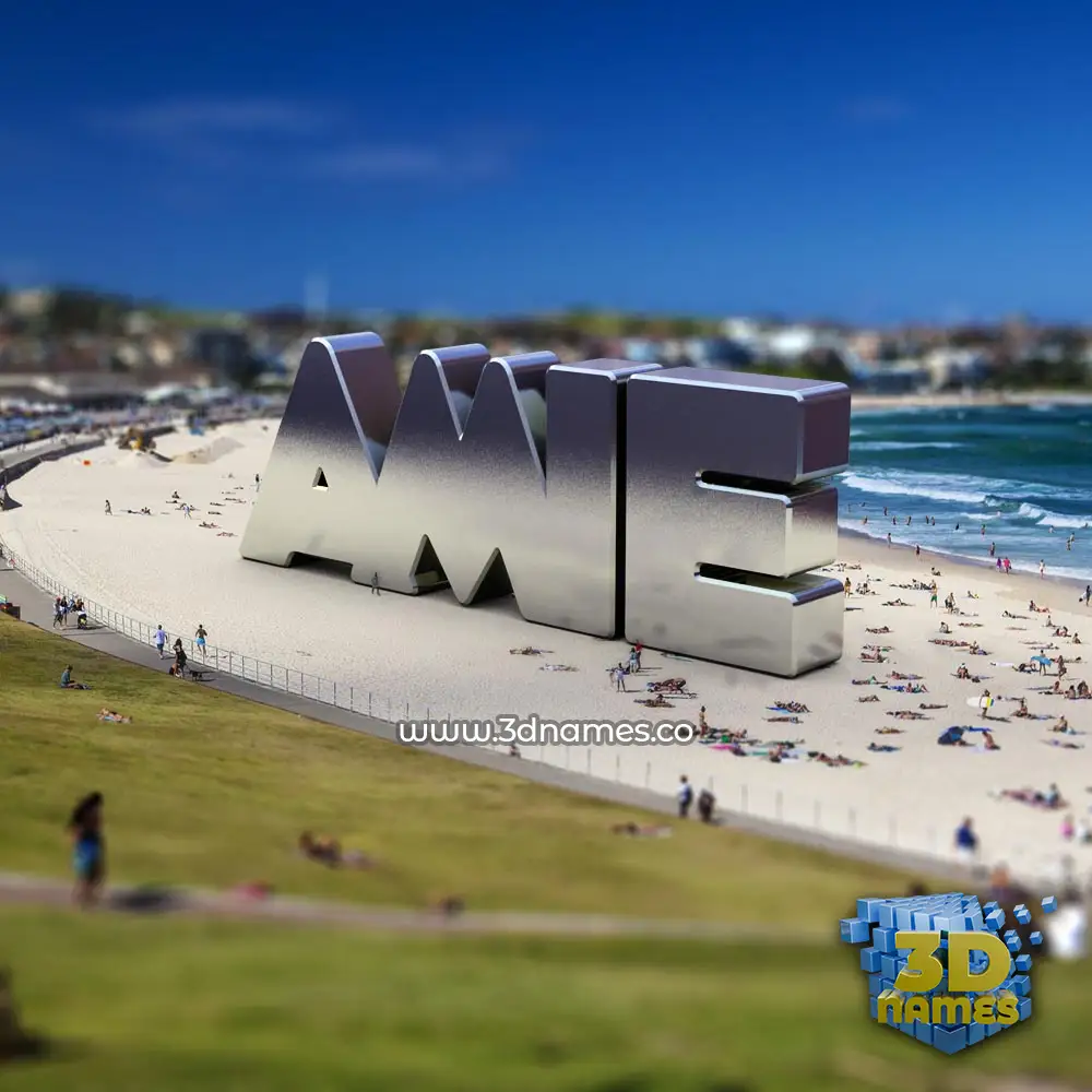 amie in Bondi Beach style - 3D name wallpaper