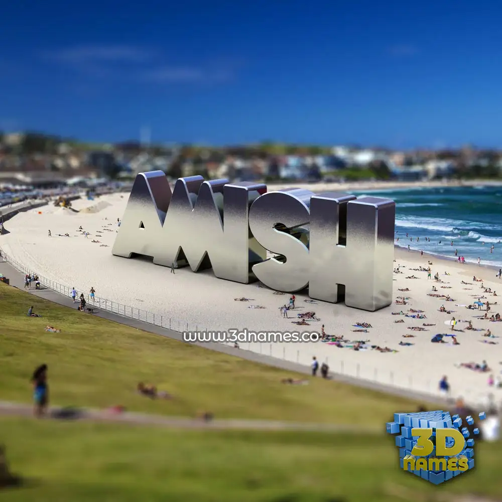 amish in Bondi Beach style - 3D name wallpaper