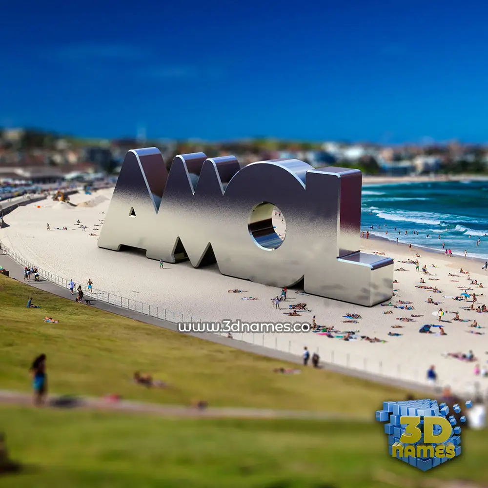amol in Bondi Beach style - 3D name wallpaper