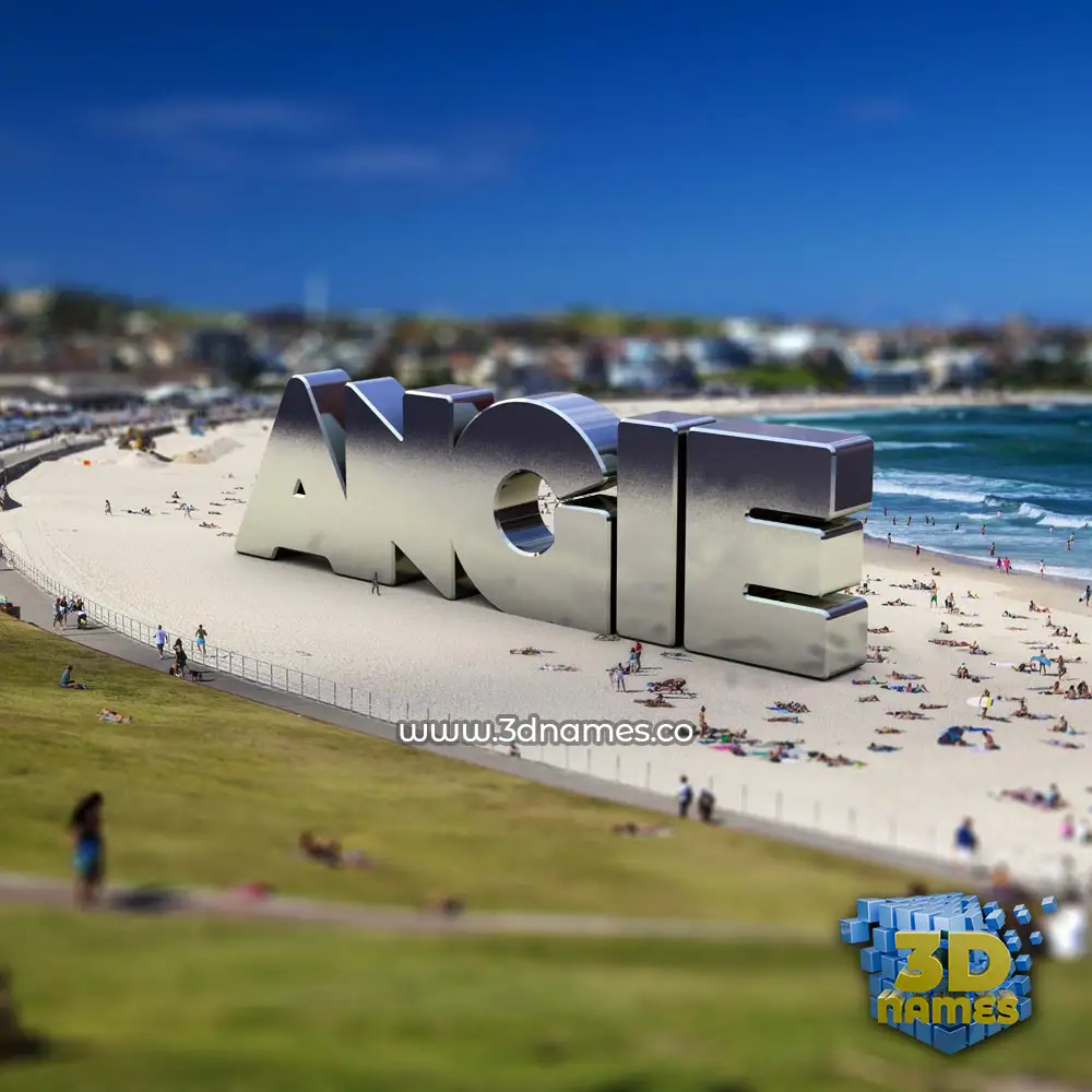 angie in Bondi Beach style - 3D name wallpaper