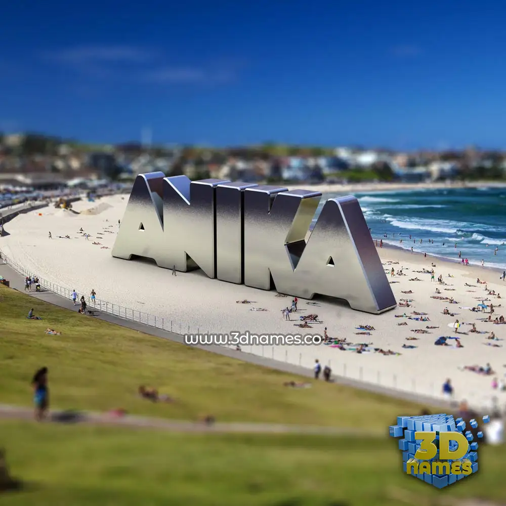 anika in Bondi Beach style - 3D name wallpaper