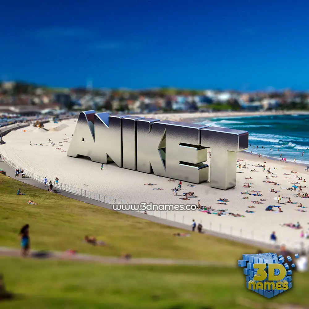 aniket in Bondi Beach style - 3D name wallpaper