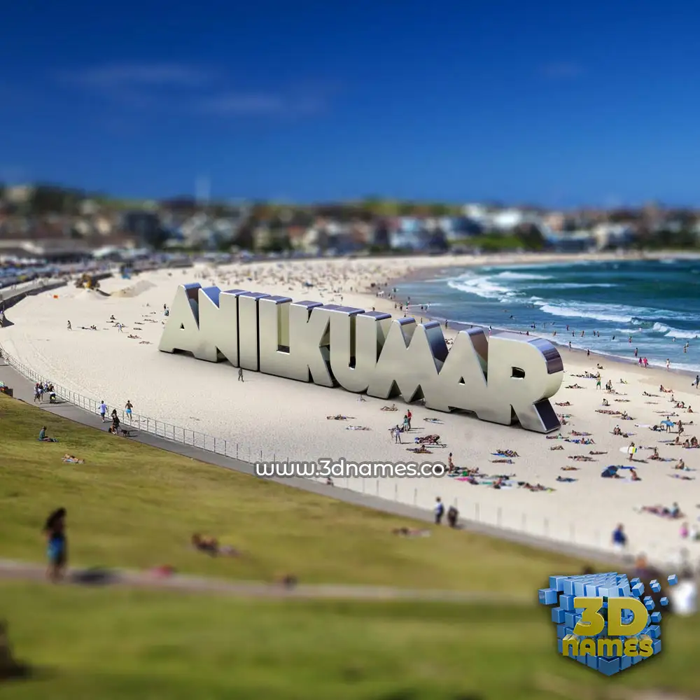 anilkumar in Bondi Beach style - 3D name wallpaper