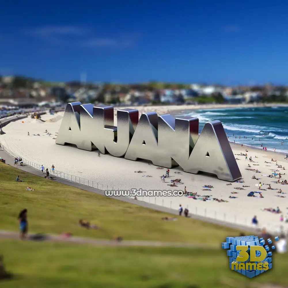 anjana in Bondi Beach style - 3D name wallpaper