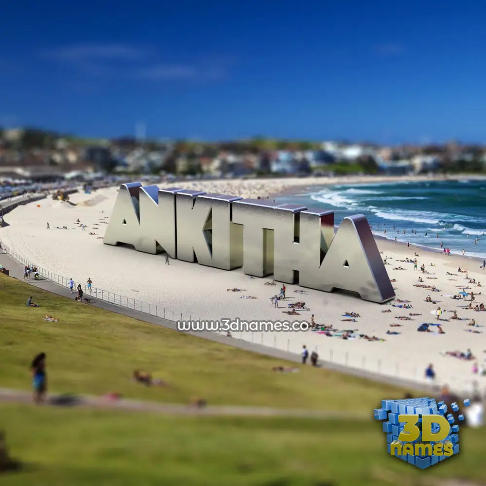 ankitha in Bondi Beach style - 3D name wallpaper
