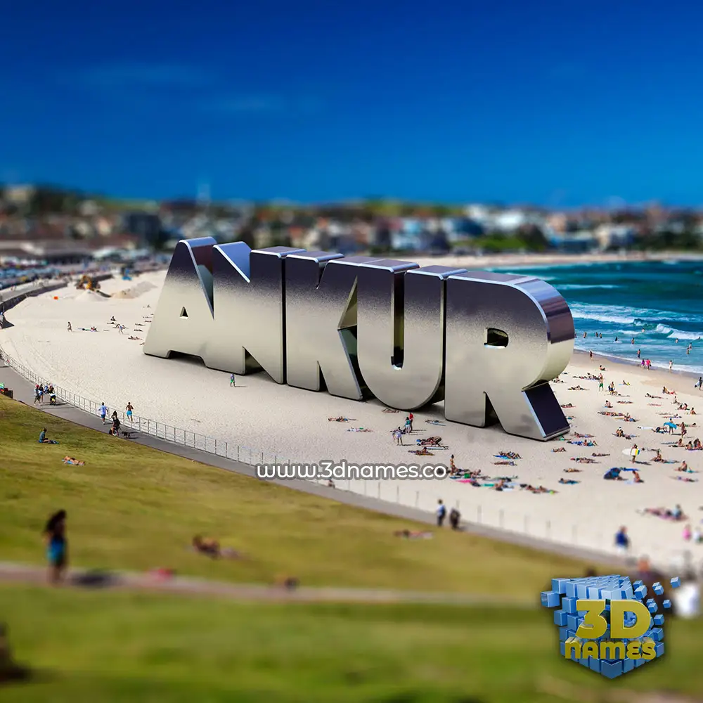 ankur in Bondi Beach style - 3D name wallpaper