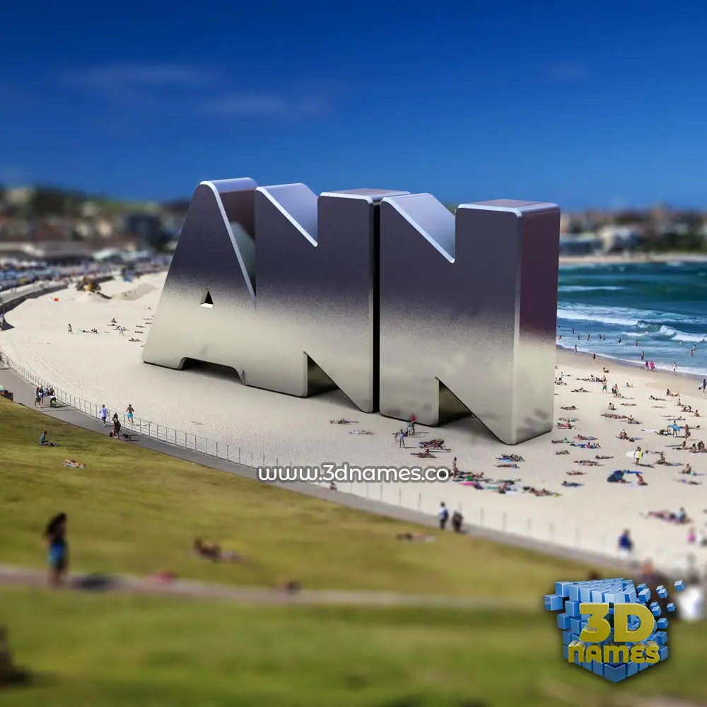 ann in Bondi Beach style - 3D name wallpaper