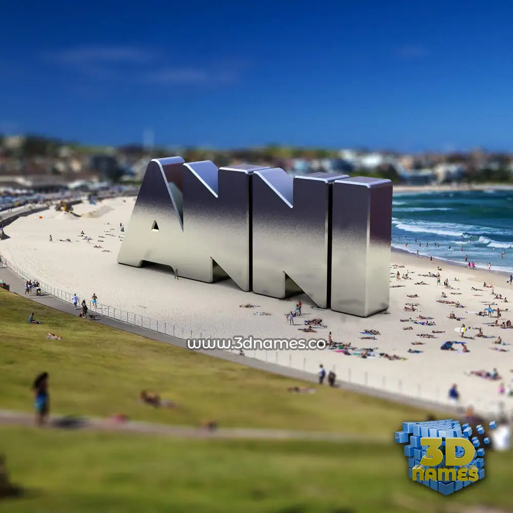 anni in Bondi Beach style - 3D name wallpaper