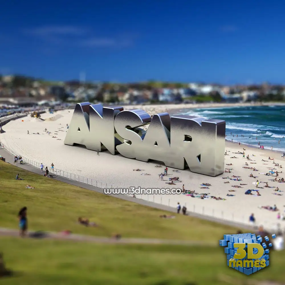ansari in Bondi Beach style - 3D name wallpaper