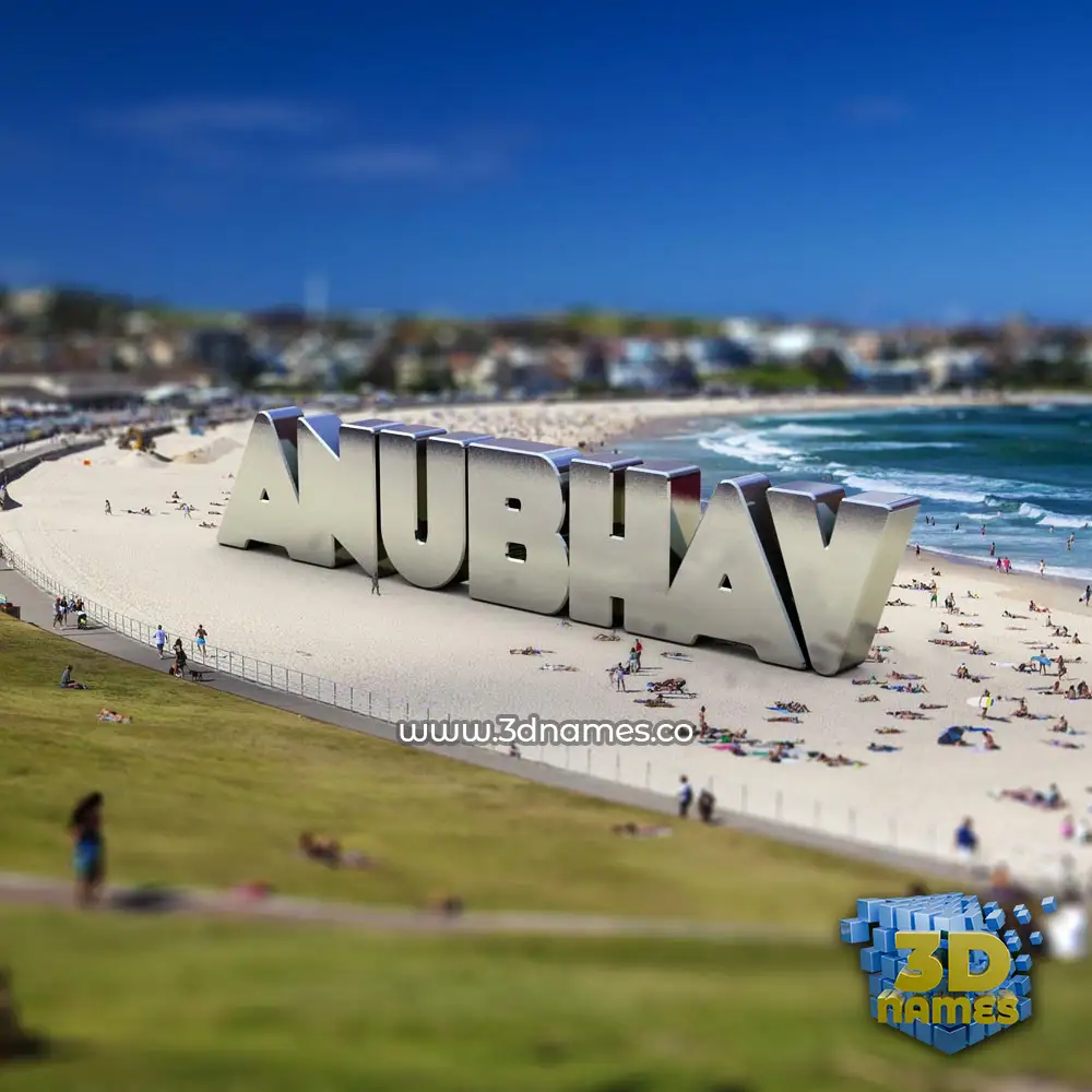 anubhav in Bondi Beach style - 3D name wallpaper