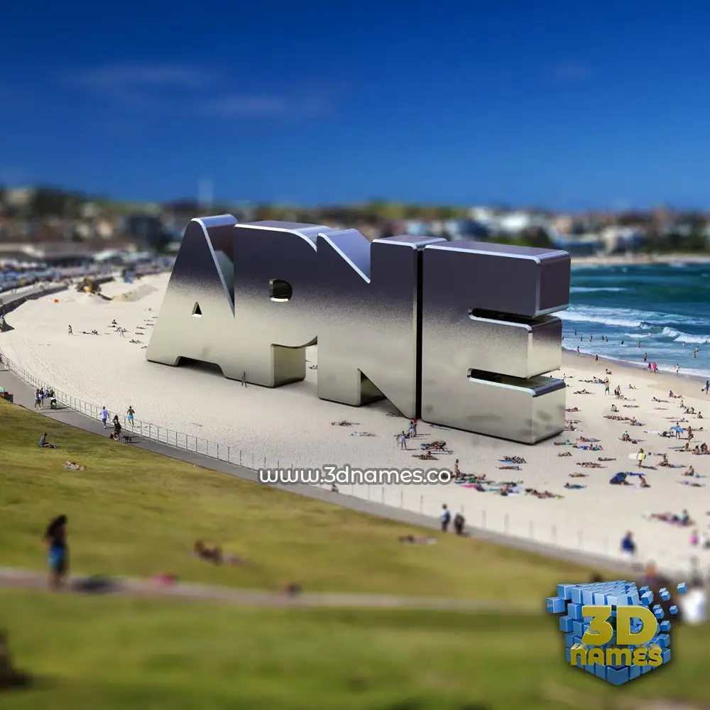 apne in Bondi Beach style - 3D name wallpaper