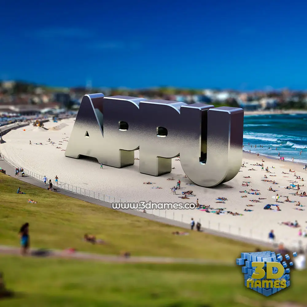 appu in Bondi Beach style - 3D name wallpaper