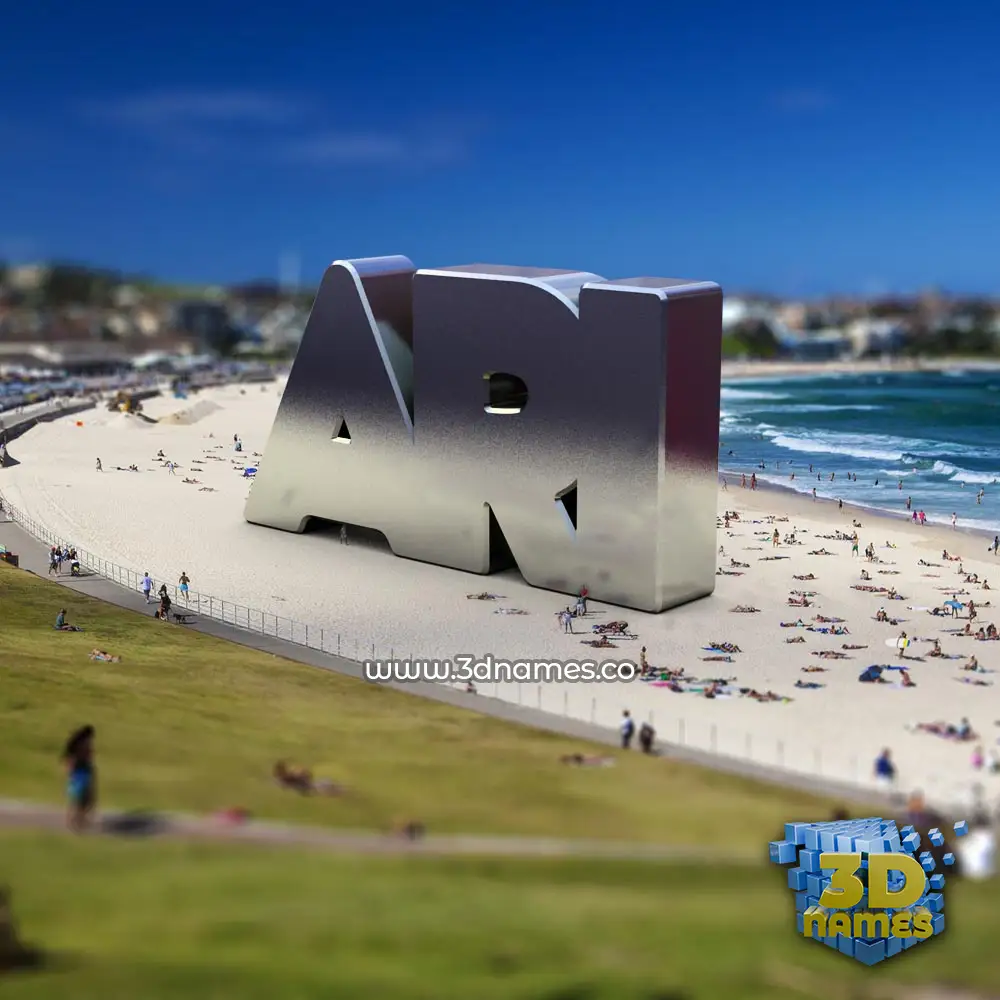 ari in Bondi Beach style - 3D name wallpaper