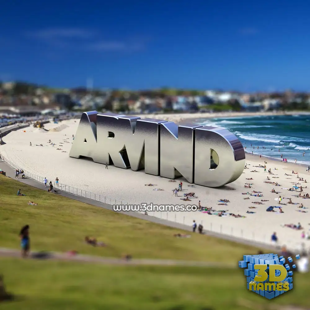 arvind in Bondi Beach style - 3D name wallpaper