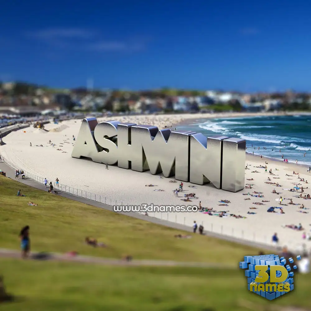 ashwini in Bondi Beach style - 3D name wallpaper