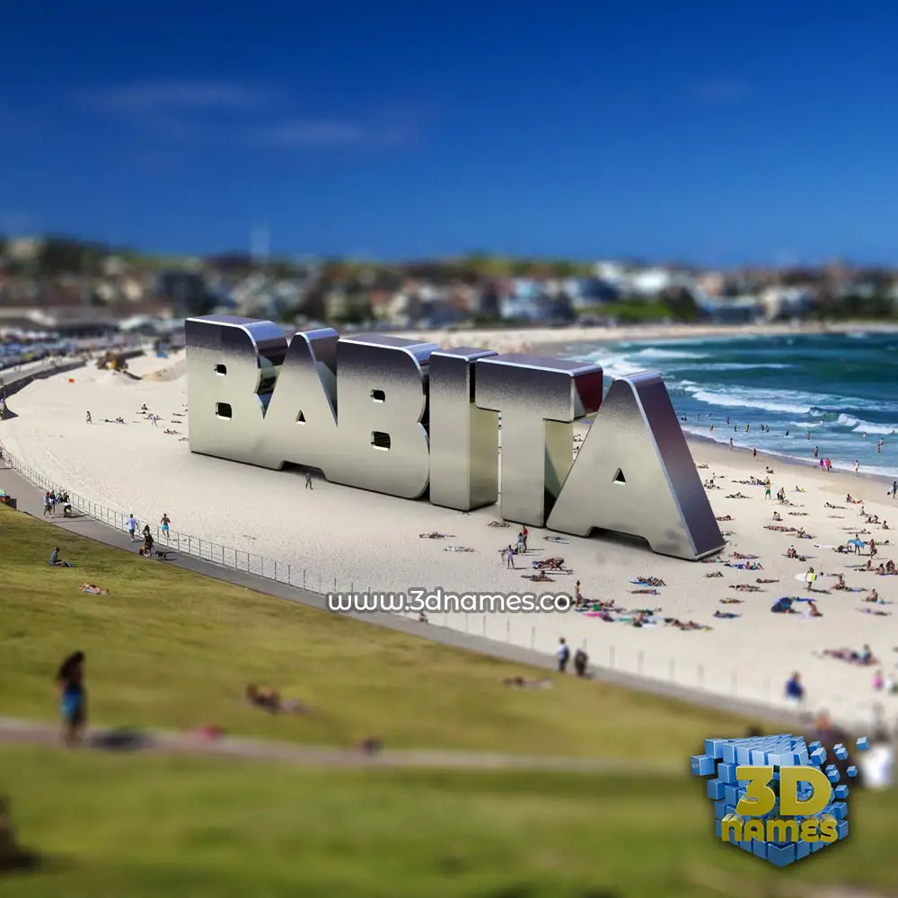 babita in Bondi Beach style - 3D name wallpaper