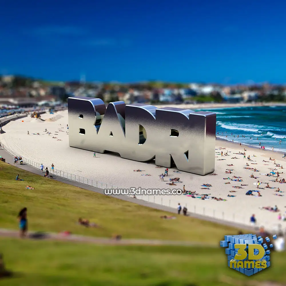 badri in Bondi Beach style - 3D name wallpaper