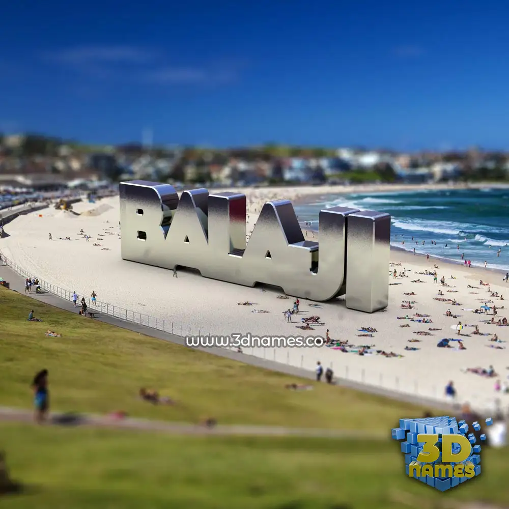balaji in Bondi Beach style - 3D name wallpaper