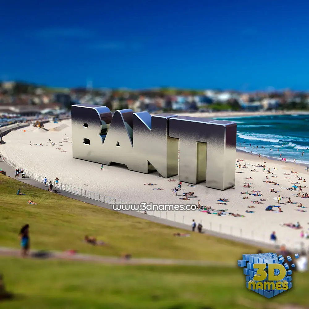 banti in Bondi Beach style - 3D name wallpaper