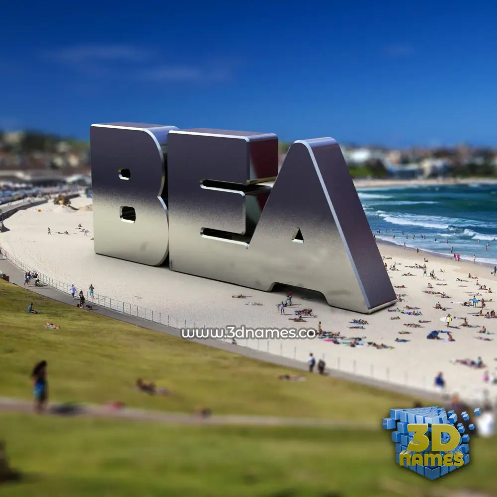 bea in Bondi Beach style - 3D name wallpaper