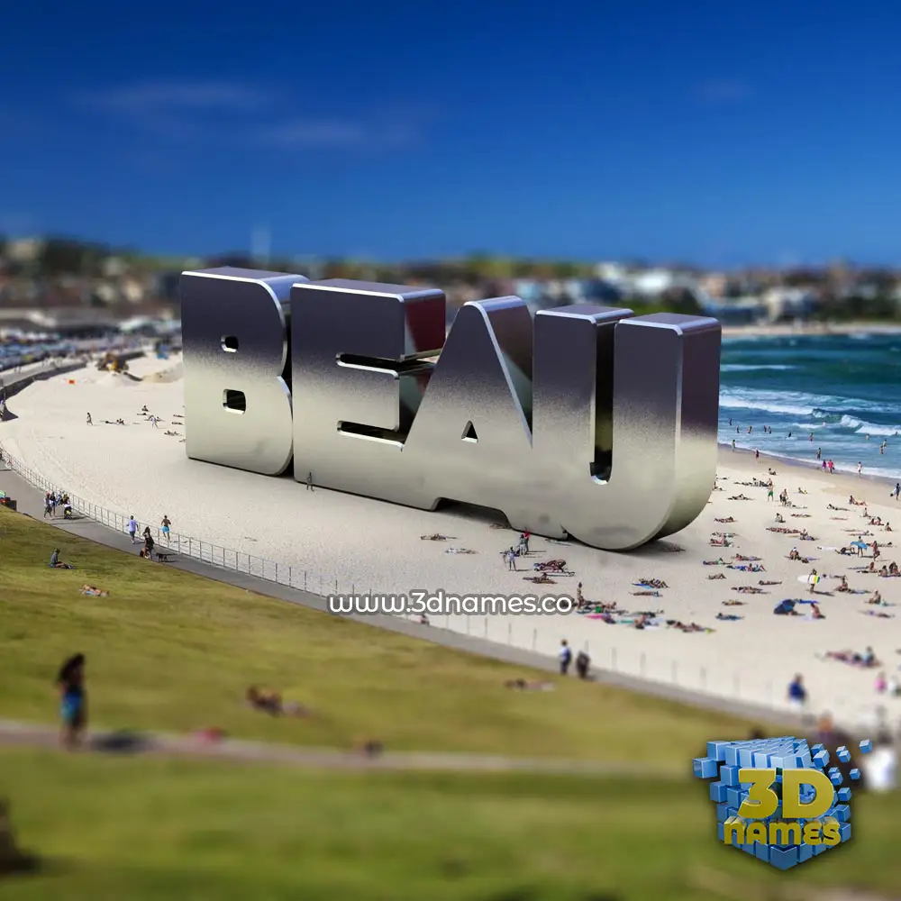 beau in Bondi Beach style - 3D name wallpaper