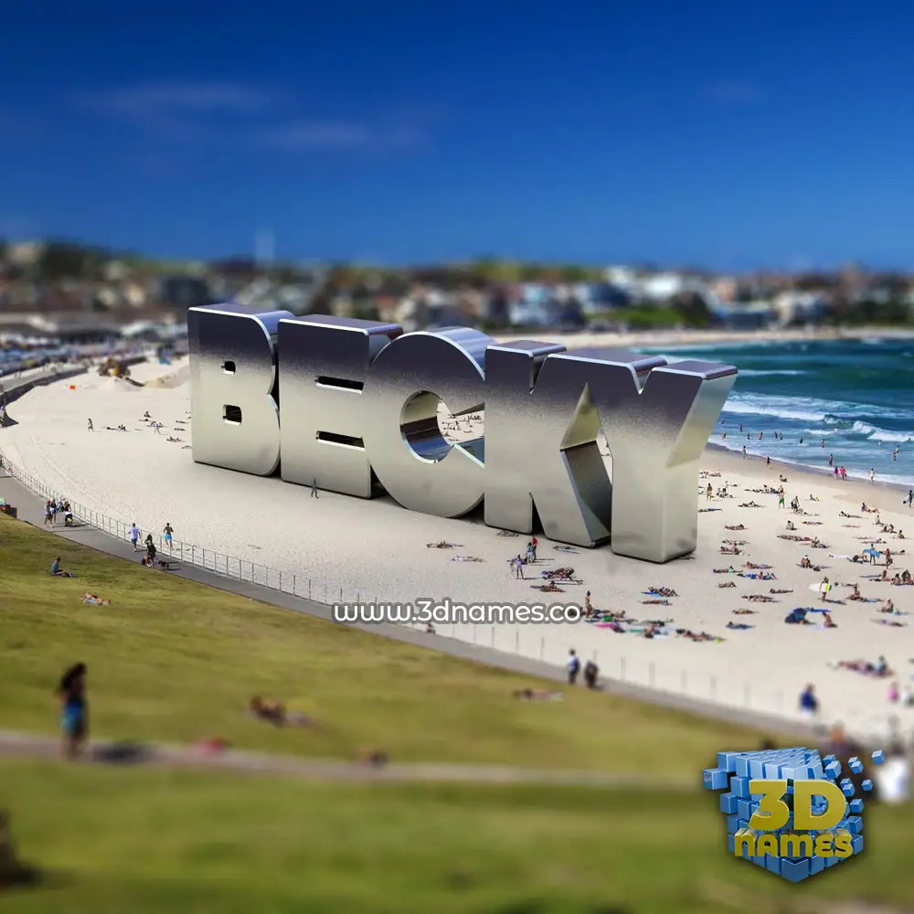 becky in Bondi Beach style - 3D name wallpaper