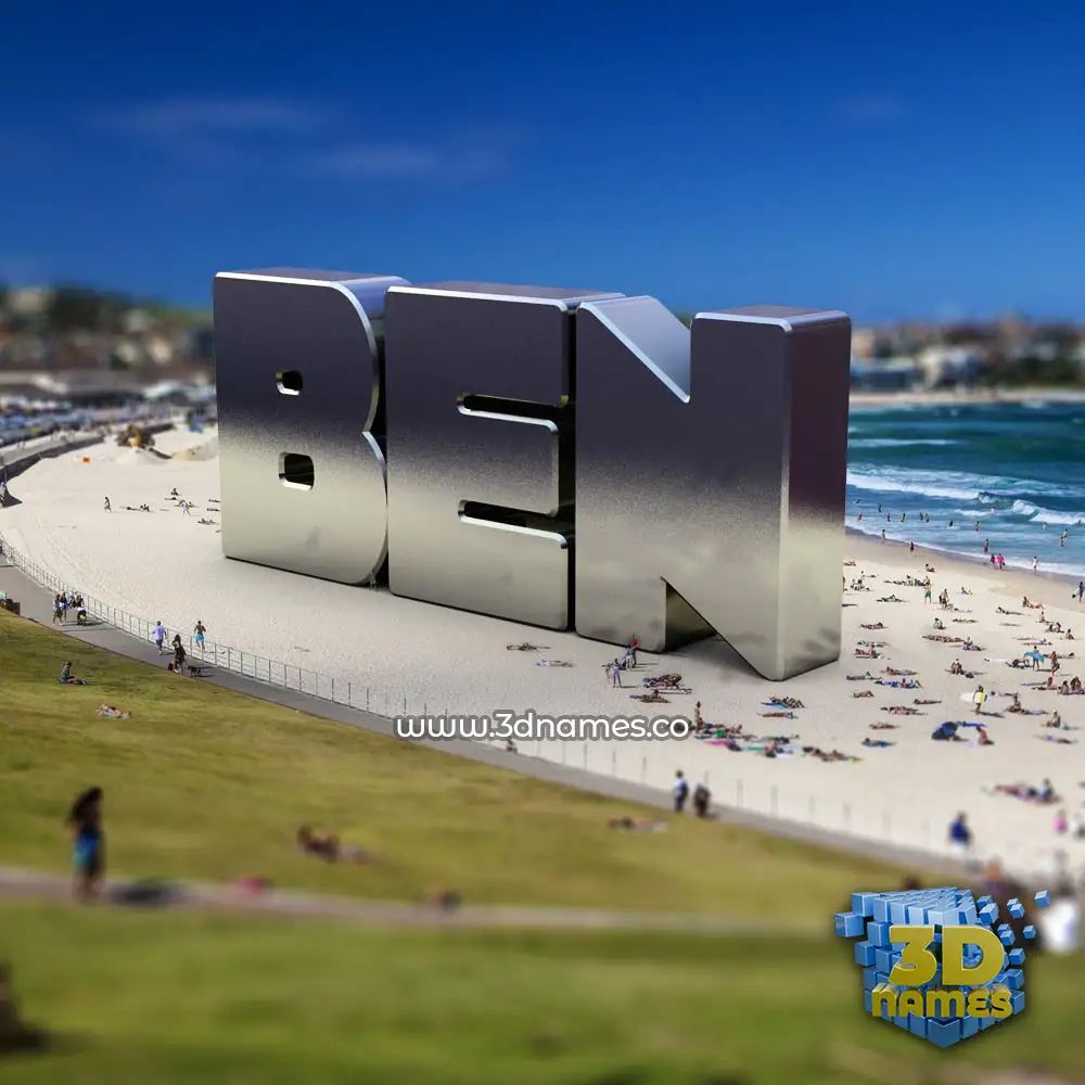 ben in Bondi Beach style - 3D name wallpaper