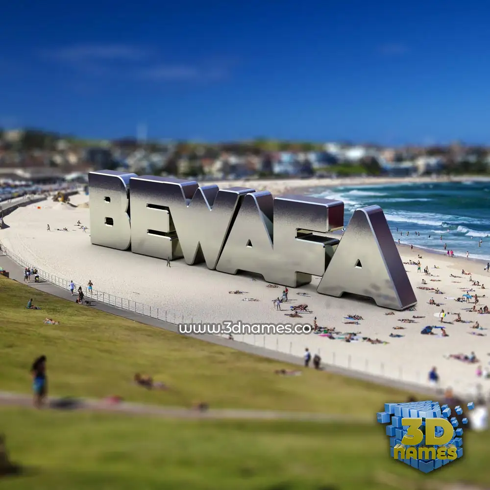 bewafa in Bondi Beach style - 3D name wallpaper