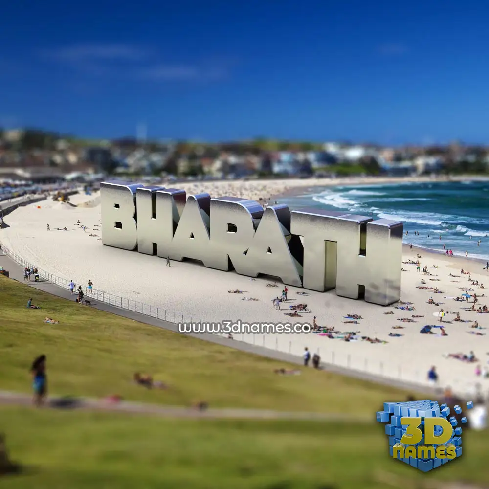 bharath in Bondi Beach style - 3D name wallpaper