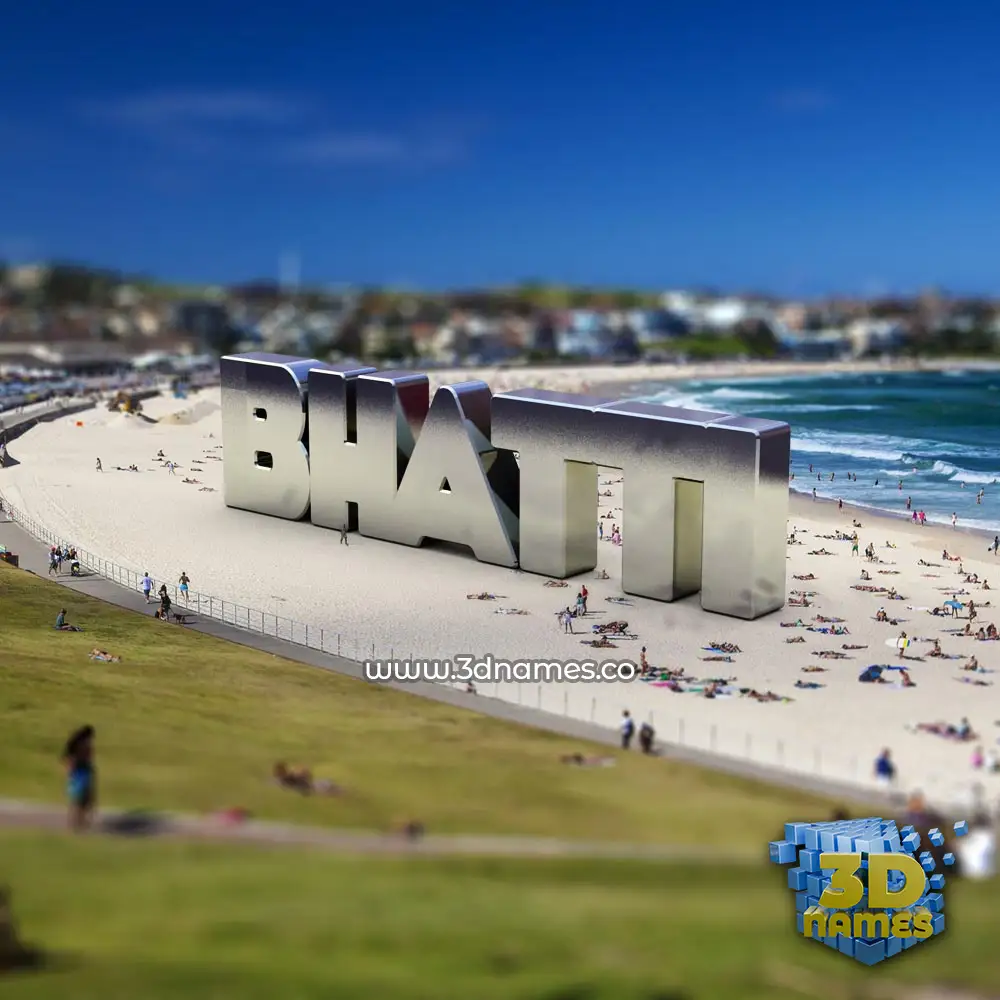 bhatti in Bondi Beach style - 3D name wallpaper