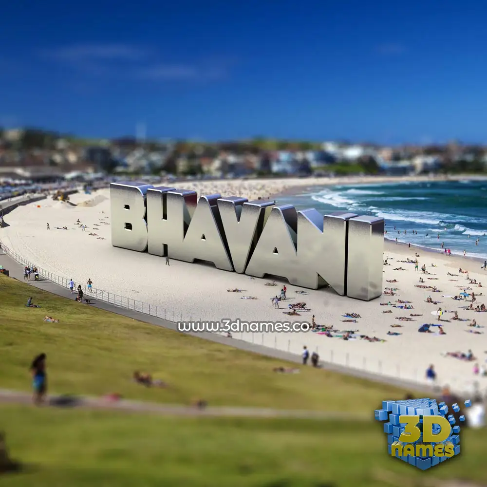bhavani in Bondi Beach style - 3D name wallpaper