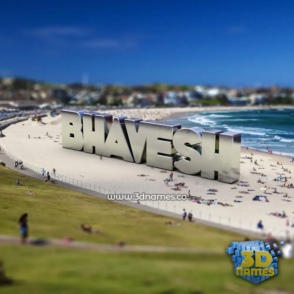 bhavesh in Bondi Beach style - 3D name wallpaper