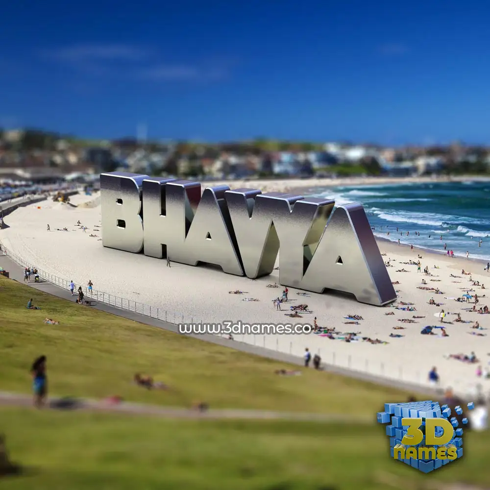 bhavya in Bondi Beach style - 3D name wallpaper