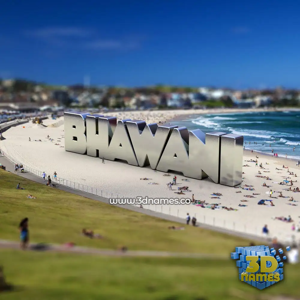bhawani in Bondi Beach style - 3D name wallpaper